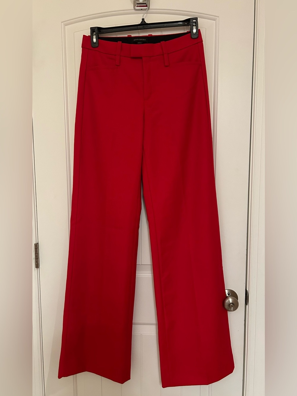 Banana Republic NWT Italian Wool Red Wide-Leg Dress Pants Size 6L
